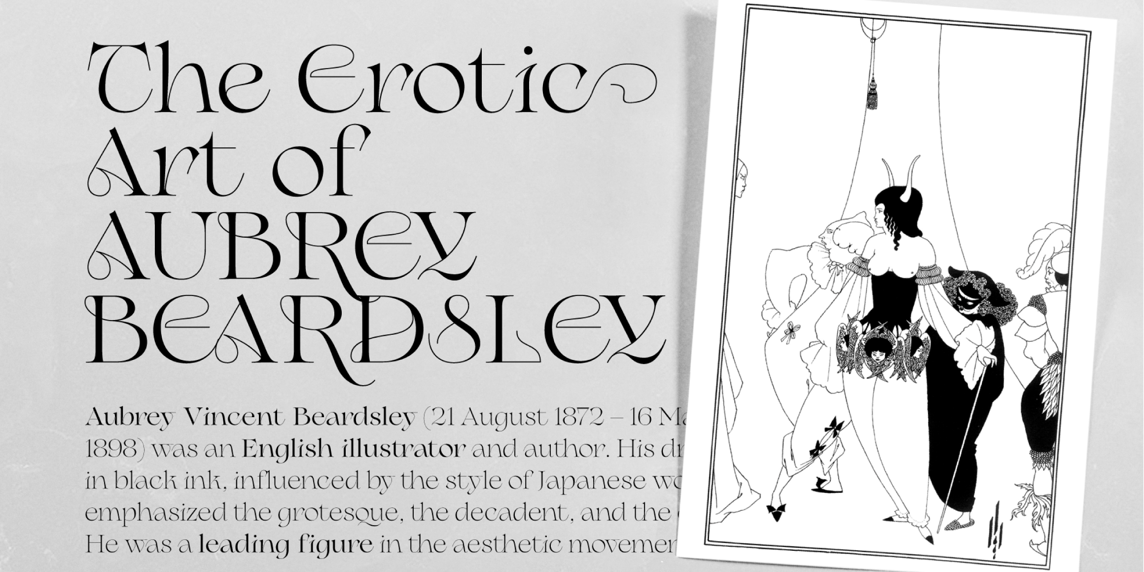 Erotique font in use
