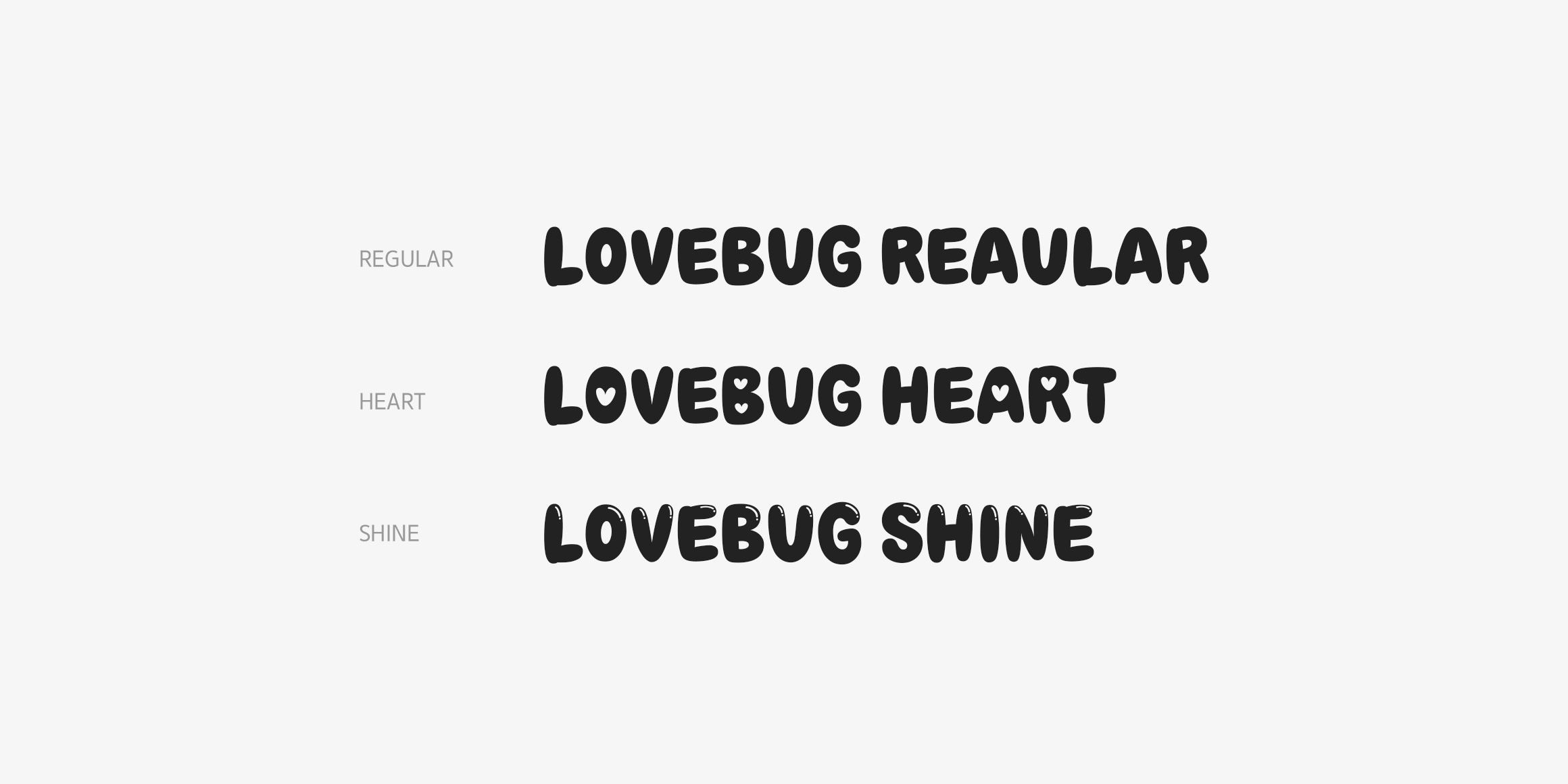 STM Lovebug font in use