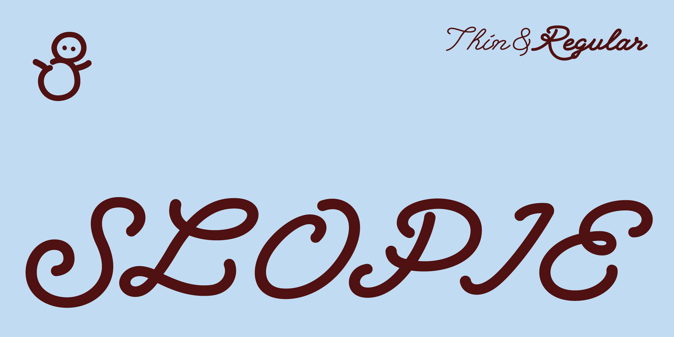 8 Slopie font in use