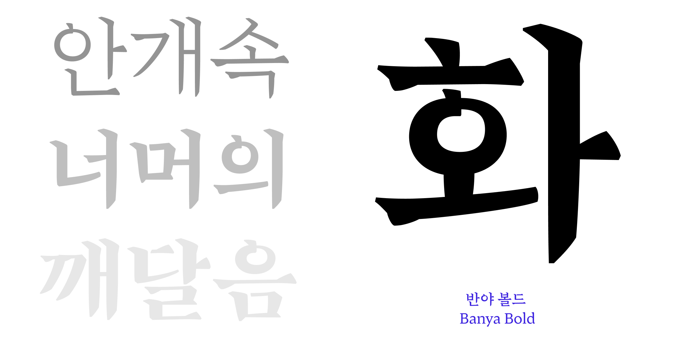 반야 font in use