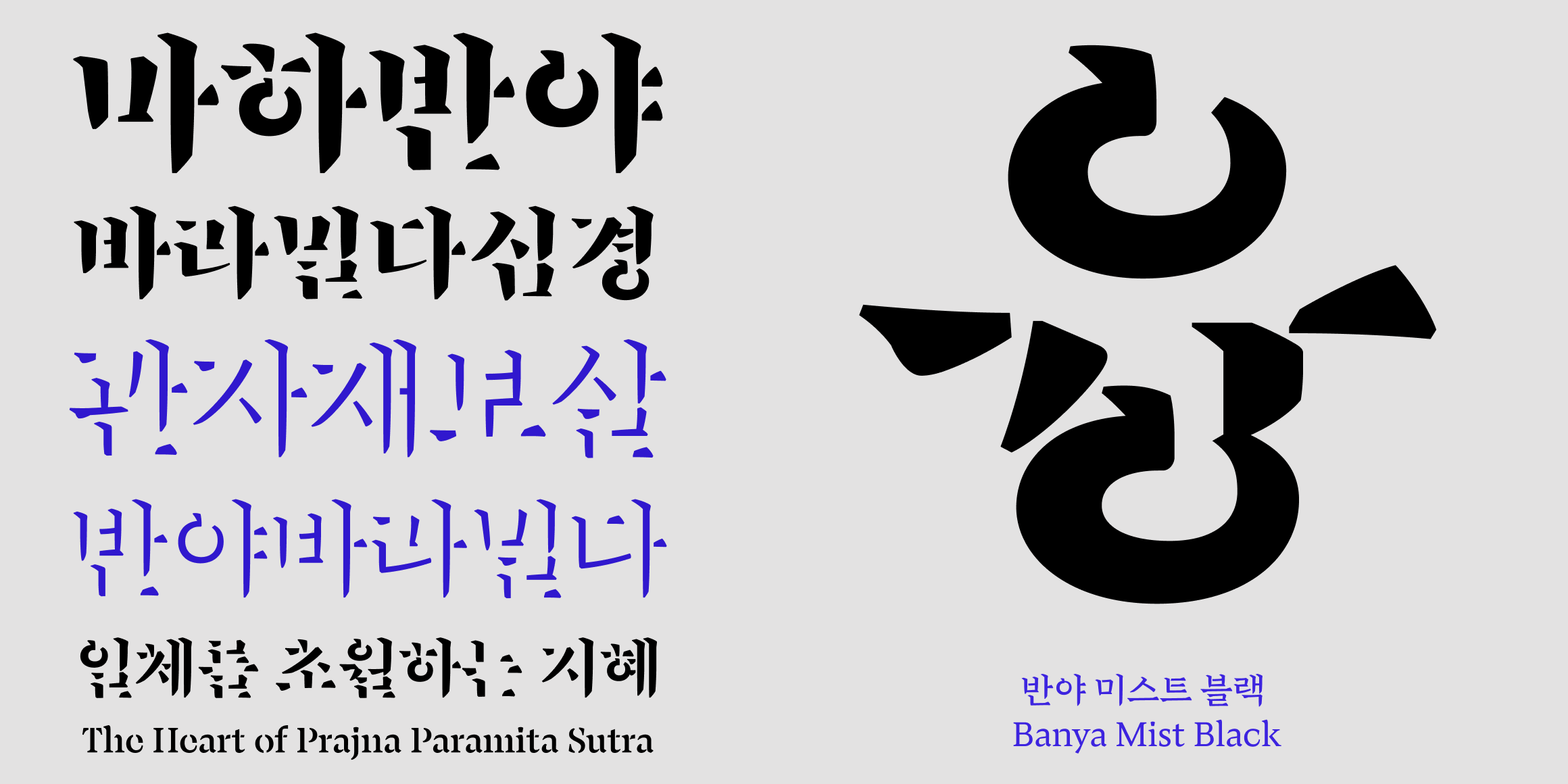 반야 미스트 font in use