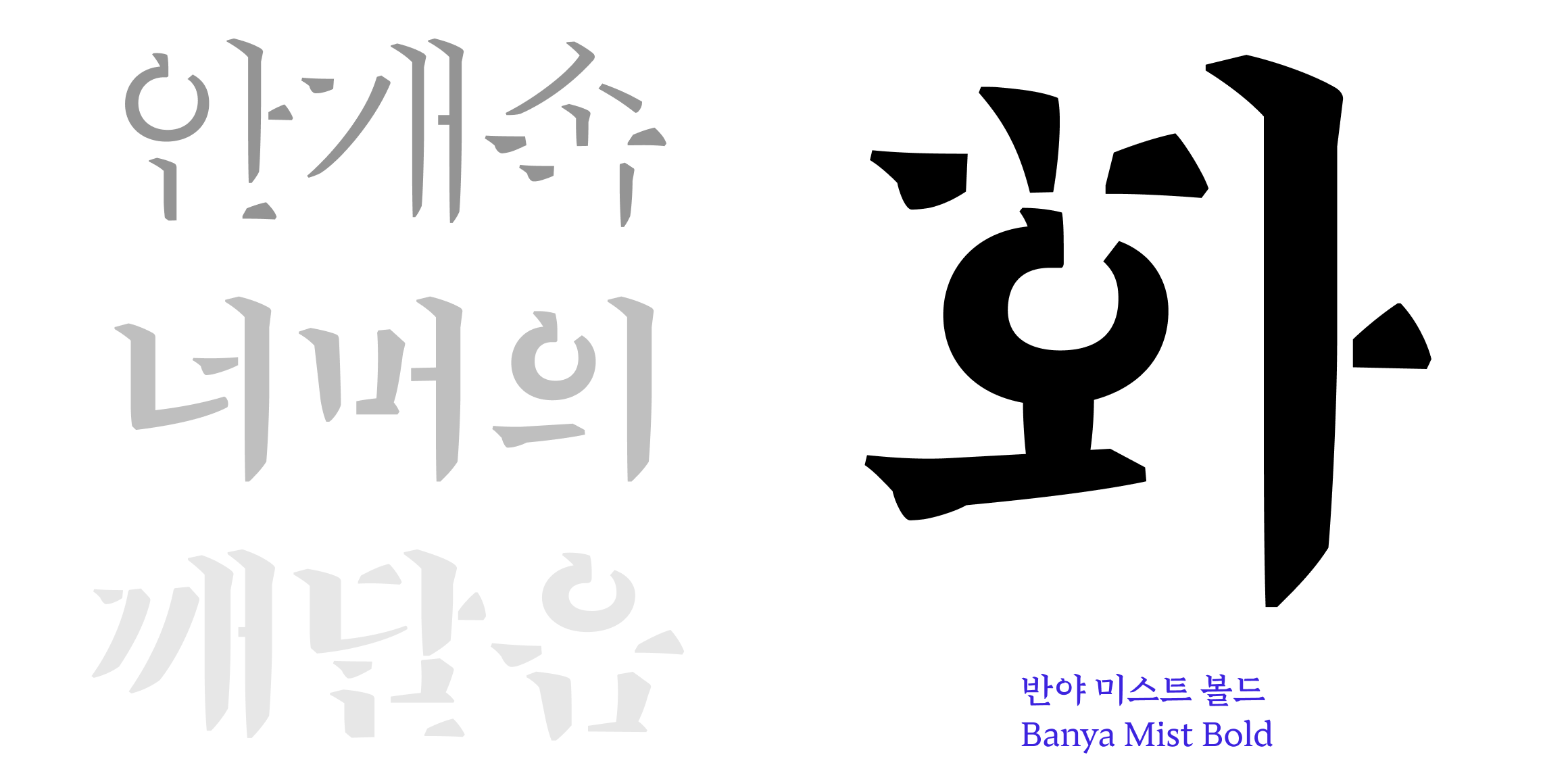 반야 미스트 font in use