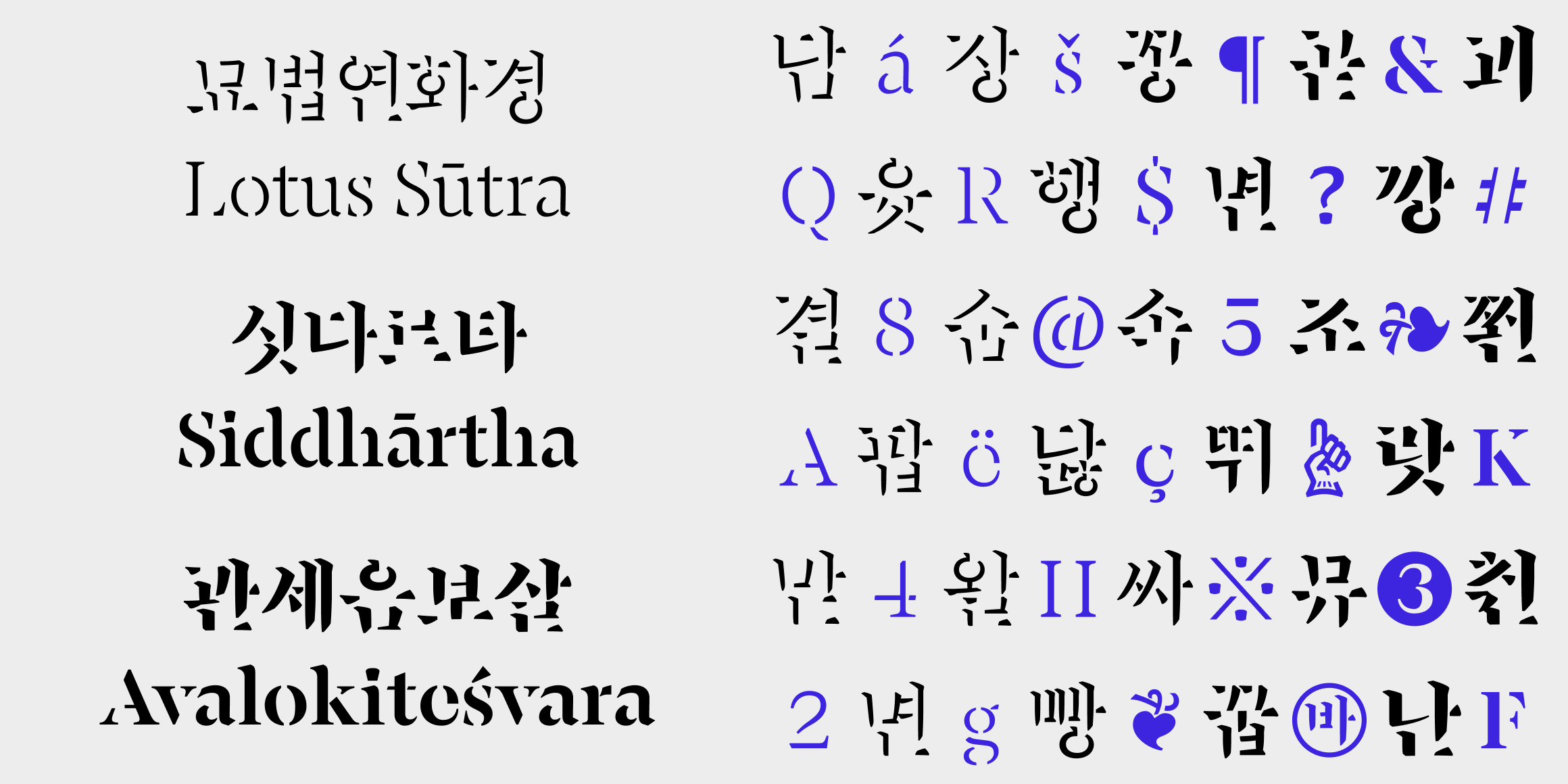 반야 미스트 font in use