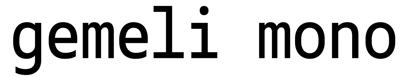 Production Type Gemeli Mono