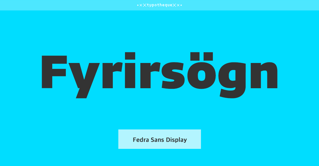 Fedra Sans Display Std