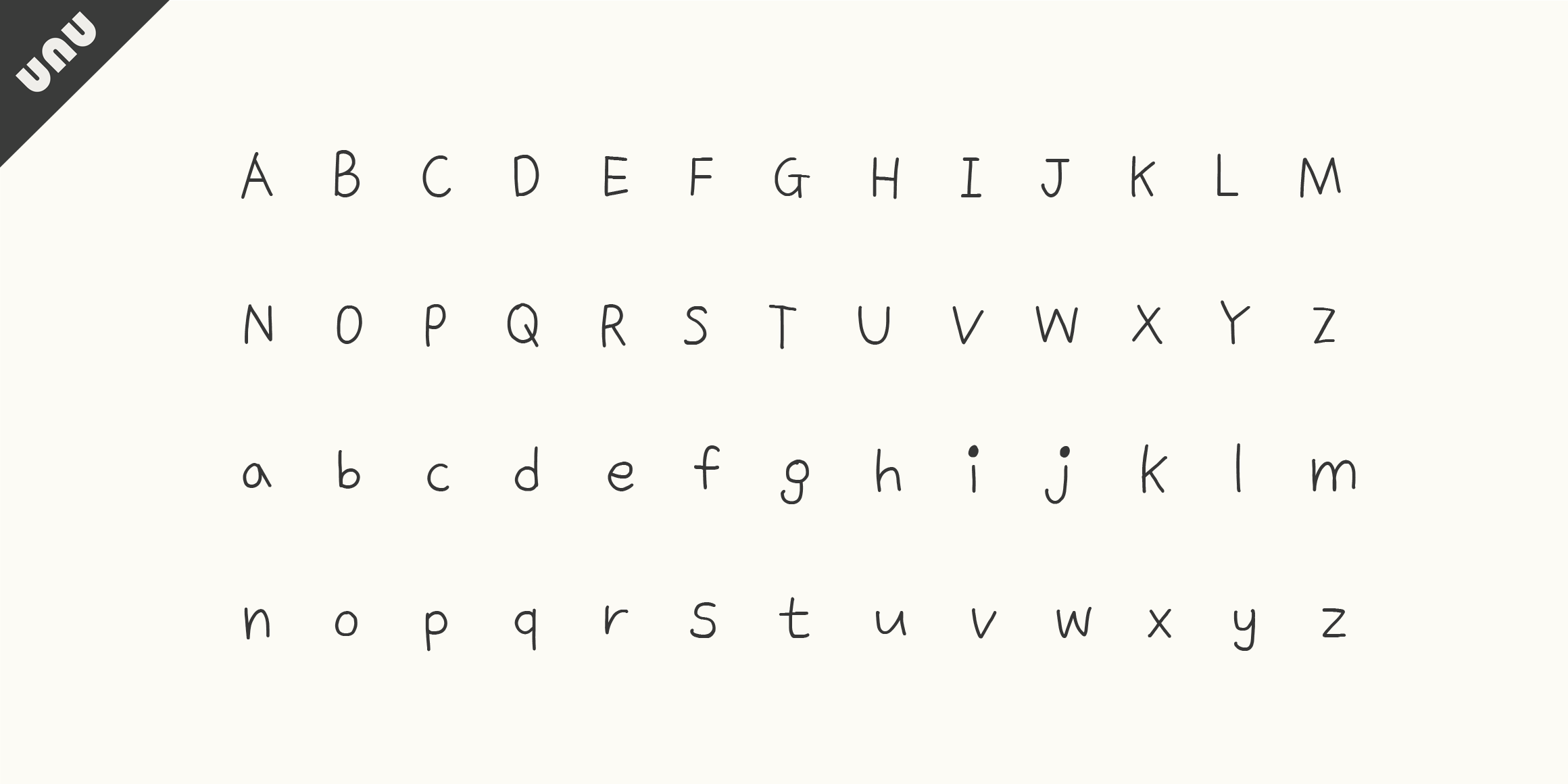 unu첫줄첫단어 font in use